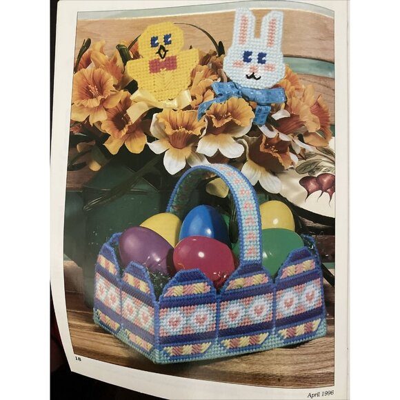 Plastic Canvas Crafts Magazine April 1996, 16 projects St. Patrick's Day Easter - Picture 7 of 8